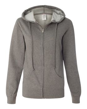 Independent Trading Co. SS650Z Juniors Lightweight Full-Zip Hooded Sweat ...