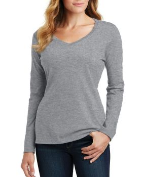 'Just Blanks Port & Company JBLPC450VLS Ladies Long Sleeve Fan Favorite V-Neck Tee'