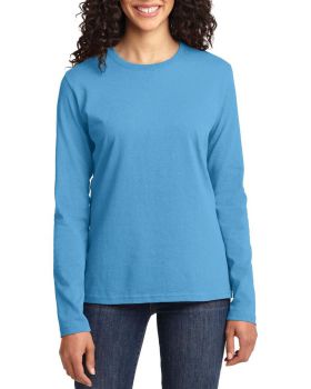 'Just Blanks Port & Company JBLPC54LS Ladies Long Sleeve Core Cotton Tee'