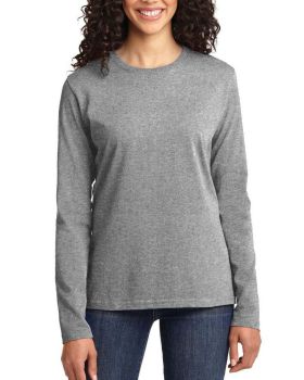 'Just Blanks Port & Company JBLPC54LS Ladies Long Sleeve Core Cotton Tee'