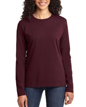 'Just Blanks Port & Company JBLPC54LS Ladies Long Sleeve Core Cotton Tee'