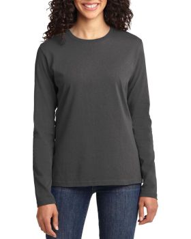 'Just Blanks Port & Company JBLPC54LS Ladies Long Sleeve Core Cotton Tee'