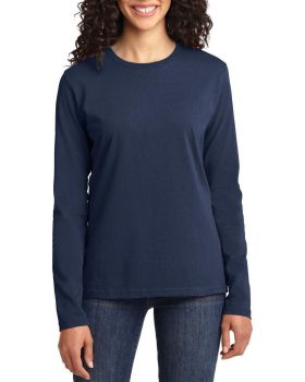 'Just Blanks Port & Company JBLPC54LS Ladies Long Sleeve Core Cotton Tee'