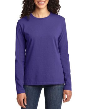 'Just Blanks Port & Company JBLPC54LS Ladies Long Sleeve Core Cotton Tee'