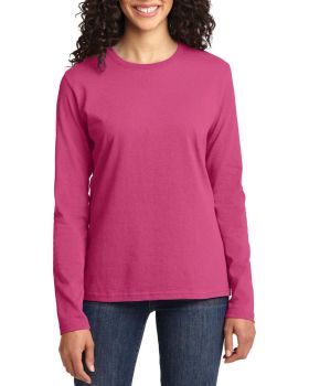 'Just Blanks Port & Company JBLPC54LS Ladies Long Sleeve Core Cotton Tee'