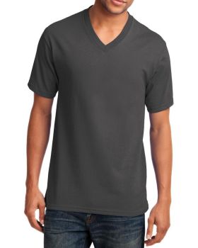 'Just Blanks Port & Company JBPC54V Core Cotton V-Neck Tee'