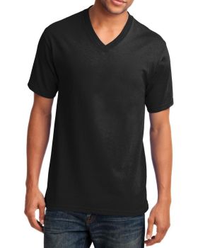 'Just Blanks Port & Company JBPC54V Core Cotton V-Neck Tee'