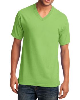 'Just Blanks Port & Company JBPC54V Core Cotton V-Neck Tee'