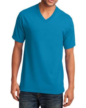 'Just Blanks Port & Company JBPC54V Core Cotton V-Neck Tee'