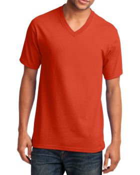 'Just Blanks Port & Company JBPC54V Core Cotton V-Neck Tee'