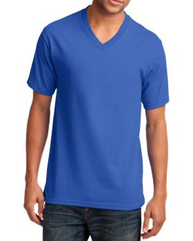 'Just Blanks Port & Company JBPC54V Core Cotton V-Neck Tee'