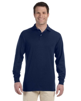 Jerzees 437ML Adult SpotShield Long Sleeve Jersey Polo Shirt