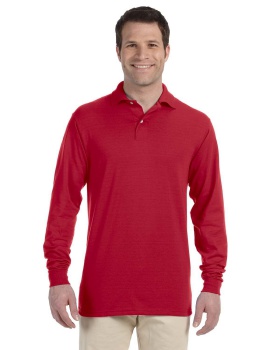 Jerzees 437ML Adult SpotShield Long Sleeve Jersey Polo Shirt