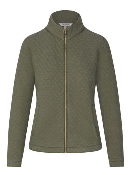 'Landway cf67 Quilted Full-Zip Sweater'