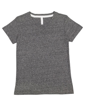 'LAT 3591 Ladies V Neck Melange Tee'