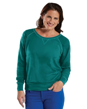 'LAT 3762 Ladies French Terry Slouchy Pullover'