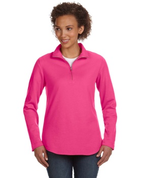 LAT 3764 Ladies French Terry 1/4-Zip Pullover