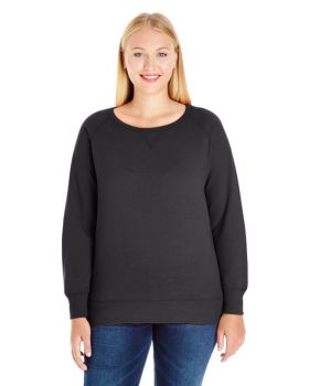 'LAT 3862 Ladies Curvy Slouchy French Terry Pullover'