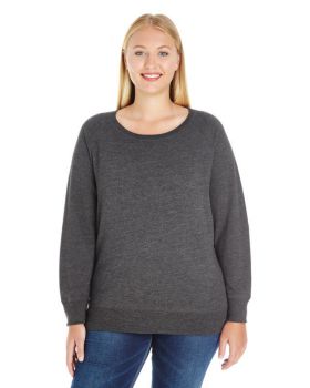 LAT 3862 Ladies Curvy Slouchy French Terry Pullover