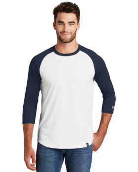 'New Era NEA104 Logo Embroidered Baseball Raglan T-Shirt - For Men'