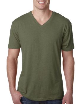 Next Level 6040 Men's Cotton Polyester Rayon Triblend V Neck T-Shirt