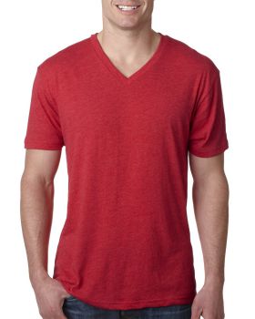 'Next Level 6040 Men's Cotton Polyester Rayon Triblend V Neck T-Shirt'