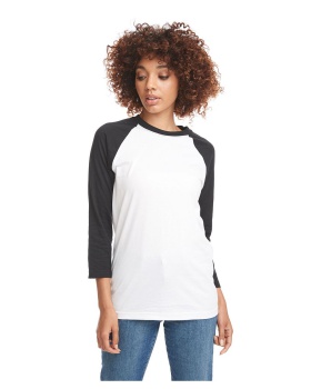 'Next Level 6251 Unisex's CVC 3/4 Sleeve Raglan Baseball T-Shirt'