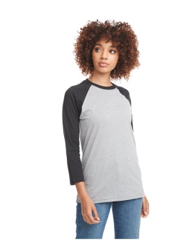 'Next Level 6251 Unisex's CVC 3/4 Sleeve Raglan Baseball T-Shirt'