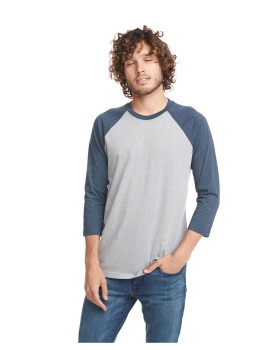 'Next Level 6251 Unisex Cvc 3/4 Sleeve Raglan Baseball T Shirt'