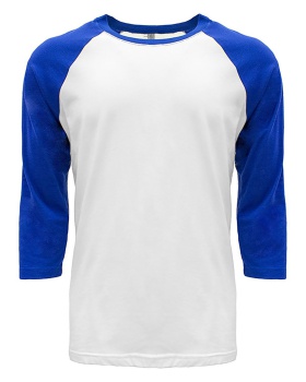 'Next Level 6251 Unisex's CVC 3/4 Sleeve Raglan Baseball T-Shirt'