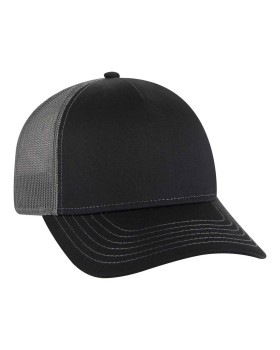 OTTO 102-1318 Otto cap 5 panel low profile mesh back trucker hat