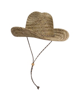 OTTO 129 1326 Otto cap straw cowboy hat w/adjustable cord