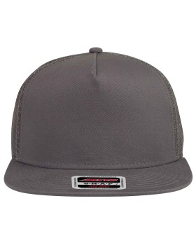 'OTTO CAP 154-1124 "otto snap" 5 panel mid profile mesh back trucker snapback hat'