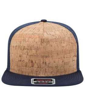 'OTTO CAP 154-1174 "otto snap" 5 panel mid profile mesh back trucker snapback hat'