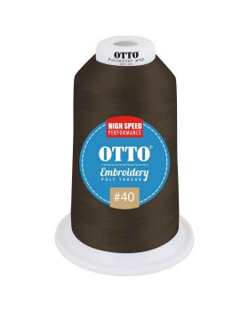 'OTTO 157 101 Otto embroidery poly thread #40 5,500 yd. king cone'