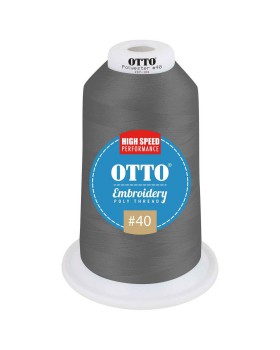 'OTTO 157 101 Otto embroidery poly thread #40 5,500 yd. king cone'