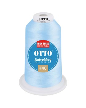 'OTTO 157 101 Otto embroidery poly thread #40 5,500 yd. king cone'