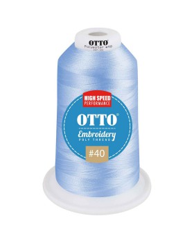 'OTTO 157 101 Otto embroidery poly thread #40 5,500 yd. king cone'