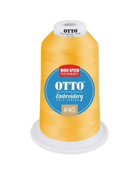 'OTTO 157 101 Otto embroidery poly thread #40 5,500 yd. king cone'