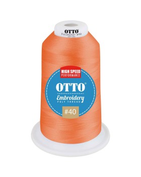 'OTTO 157 101 Otto embroidery poly thread #40 5,500 yd. king cone'