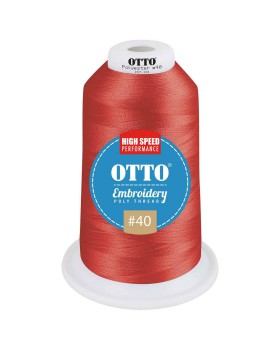 'OTTO 157 101 Otto embroidery poly thread #40 5,500 yd. king cone'