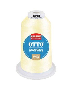 'OTTO 157 101 Otto embroidery poly thread #40 5,500 yd. king cone'