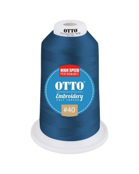 'OTTO 157 101 Otto embroidery poly thread #40 5,500 yd. king cone'