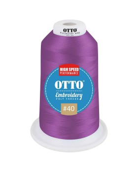 'OTTO 157 101 Otto embroidery poly thread #40 5,500 yd. king cone'