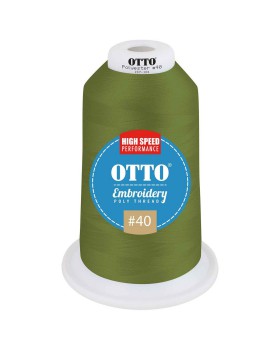 'OTTO 157 101 Otto embroidery poly thread #40 5,500 yd. king cone'