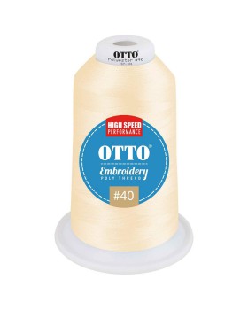 'OTTO 157 101 Otto embroidery poly thread #40 5,500 yd. king cone'