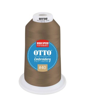 'OTTO 157 101 Otto embroidery poly thread #40 5,500 yd. king cone'