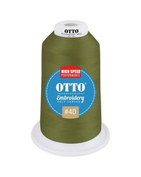 'OTTO 157 101 Otto embroidery poly thread #40 5,500 yd. king cone'