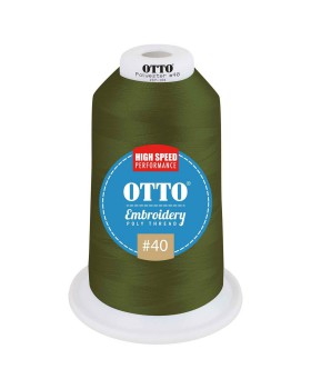 'OTTO 157 101 Otto embroidery poly thread #40 5,500 yd. king cone'