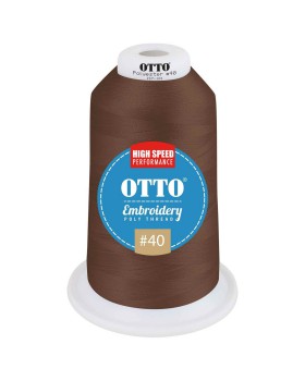 'OTTO 157 101 Otto embroidery poly thread #40 5,500 yd. king cone'